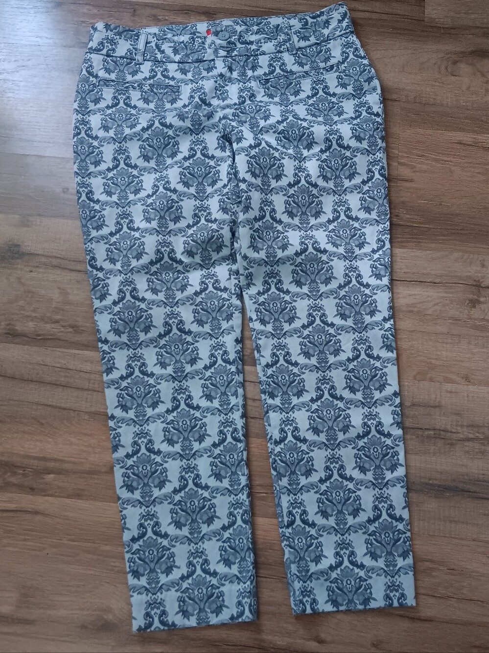 Cartonnier Gray Damask Charlie Ankle Pants